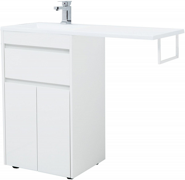 Тумба под раковину Aquanet Токио 48 белый (напольная, 1 ящик, 2 дверцы) 00237744