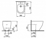 Биде напольное Laufen Pro 8.3295.2.000.302.1