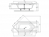 Акриловая ванна Ideal Standard Hotline K275501 190x90 шестиугольная