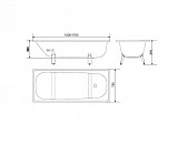 Стальная ванна White Wave Classic 170x75 001079