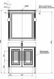 Тумба с раковиной Aquanet Паола 90 белый/серебро (литьевой мрамор) 00213016