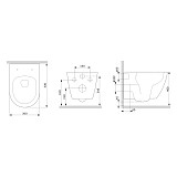 DX22C1700SC Apollo подвесной унитаз без ободка с сиденьем микролифт