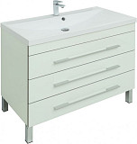Тумба с раковиной Aquanet Верона 100 белый (напольная 3 ящика) 00287663