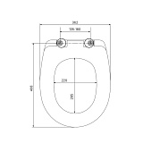 Сиденье для унитаза, soft close, дюропласт, IDDIS, ID 136 Dp Sc