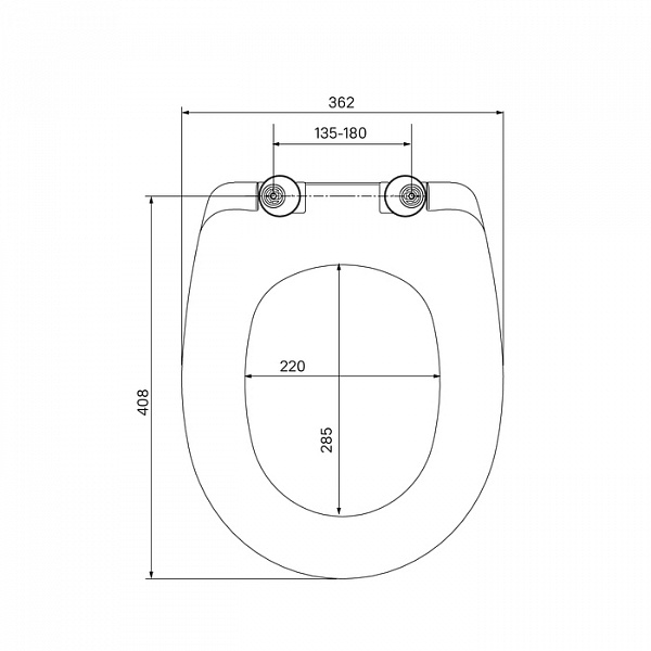 Сиденье для унитаза, soft close, дюропласт, IDDIS, ID 136 Dp Sc