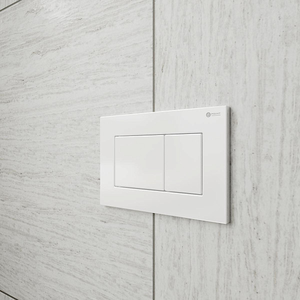 Клавиша смыва Point Ника PN44081W для инсталляции, белая