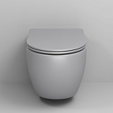 Унитаз GR-4411GLMS Color (550*365*395) СВЕТЛО-СЕРЫЙ МАТОВЫЙ подвесной БЕЗОБОДКОВЫЙ