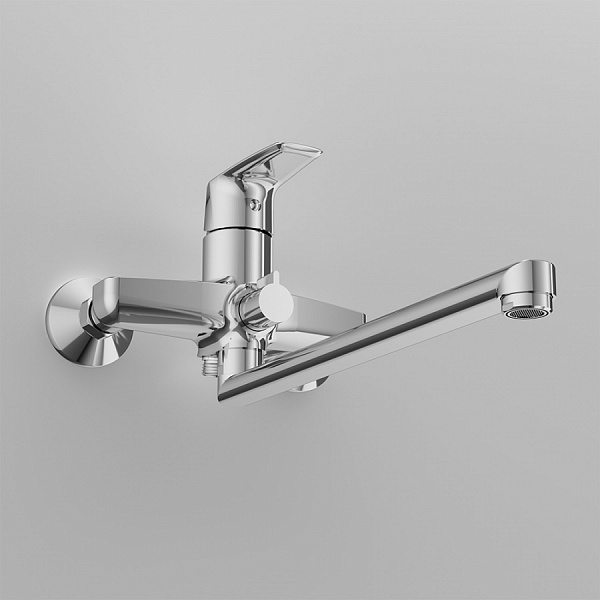 Смеситель для ванны c длинным изливом с аксессуарами Bravat Stream-D F637163C-LB