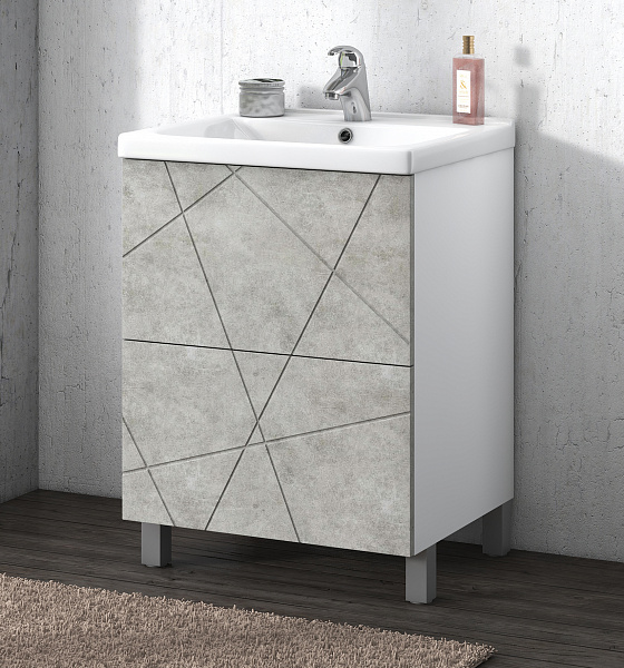Тумба под раковину VIGO  Geometry 60 см tn.GEO.FOS.60.2Y бетон