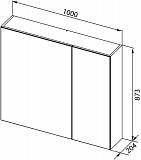 Зеркало-шкаф Aquanet Йорк 100 белый 00202090