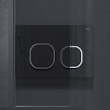 Клавиша смыва, универсальная, чёрный, Uniglass, 001, IDDIS, UNG01BCi77