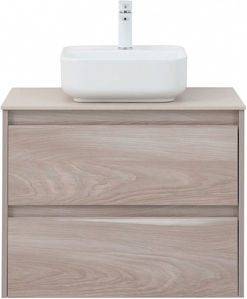 Тумба под раковину Aquanet Nova Lite 75 орех светлый (2 ящика) 00287885