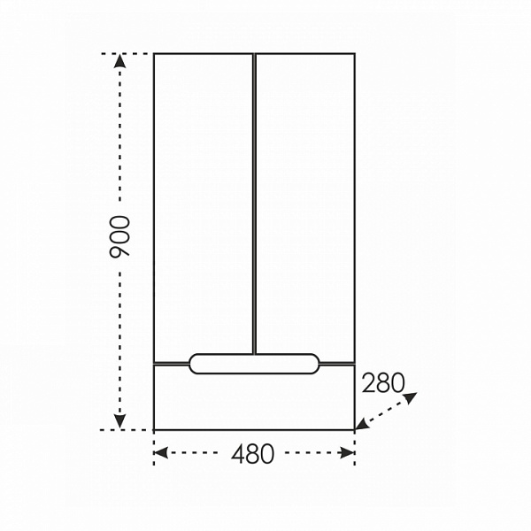 Подвесной шкаф над стиральной машиной Лондон 48х90 Санта 424003