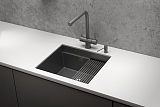 KS-5045U, ГРАФИТ МАТОВЫЙ, стальная кухонная мойка KITCHEN SPACE