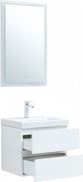Мебель для ванной Aquanet Беркли 50 белый глянец (2 ящика) 00306356