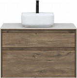 Тумба под раковину Aquanet Nova Lite 90 дуб рустикальный (2 ящика) 00249518