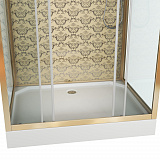 Душ.каб. NG-7772QG (1200x900х2100) низкий поддон стенки ЗОЛОТО 4 места