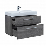 Тумба под раковину Aquanet Nova 85 (Slim Synergy) дуб рошелье, 2 ящика 00249921