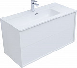 Тумба под раковину Aquanet Lino 100 (Flat) белый глянец 00287544