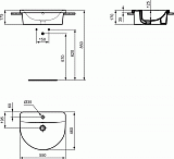 Раковина Ideal Standard Connect Arc 55 см E7978MA