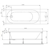 W94A-160-070W-A1 X-Joy Ванна акриловая 160х70
