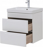 Тумба под раковину Aquanet София 60 белый глянец (2 ящика) 00288905