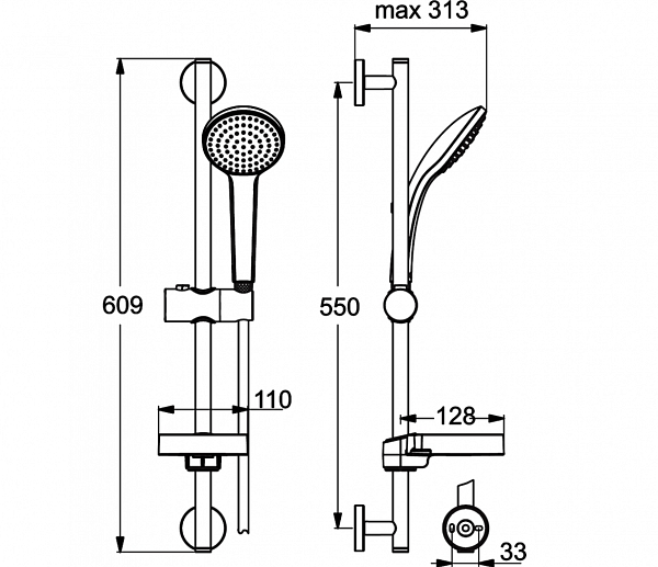 Душевой гарнитур Ideal Standard IdealRain B9412AA
