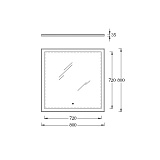 Зеркало Kerama Marazzi Canaletto 80 см MI.80