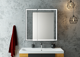 Зеркало-шкаф Континент "Mirror Box black Led" 600х800