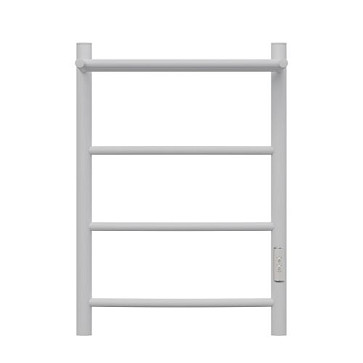 Полотенцесушитель электрический Point Афина PN04846PW П3 400x600 с полкой, диммер справа, белый