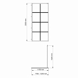 Душевая перегородка Wasserkraft Glan 120 х 200 см 66W40