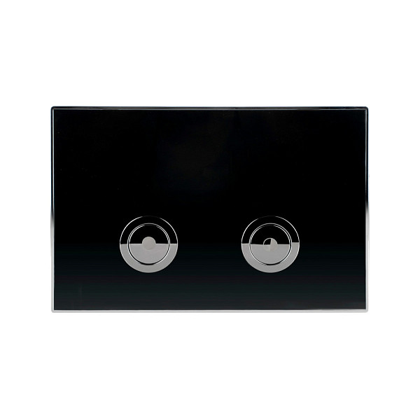 Клавиша смыва для пневматической инсталляции Point Венера, черный/хром, PN44071BC