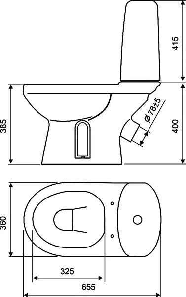 Унитаз-компакт Оскольская керамика Эльдорадо Люкс