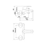 Смеситель для ванны Sterm, Milardo, STESB00M02