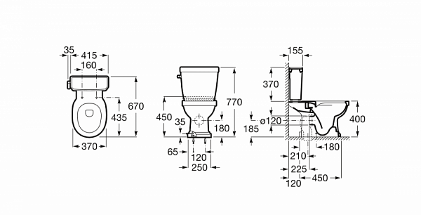 Унитаз (чаша) Roca Carmen напольный 3420A7000
