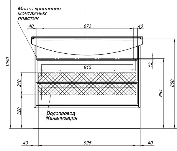 Тумба под раковину Aquanet Остин 105 дуб кантербери 00252674