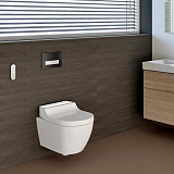 Унитаз-биде подвесной Geberit AquaClean Tuma Comfort 146.294.SI.1 безободковый панель белое стекло