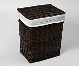 Плетеная корзина для белья с крышкой Wasserkraft Isar WB-130-L