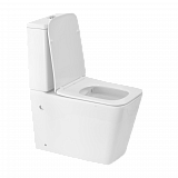 Унитаз-компакт Quadra белый, горизонтальный выпуск,двух режимный слив 3/6 литров, в комплекте с быстросьемным сиденьем микролифт, дюропласт Selena Q011WG