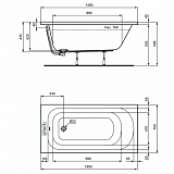 Акриловая ванна Ideal Standard Simplicity W004101 140x70