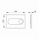 Клавиша смыва Pestan Fluenta ONYX черная