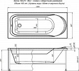 Акриловая ванна Aquanet West 160x70 (с каркасом) 00205564