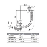 Слив-перелив для ванны AlcaPlast A507KM Click-Clack