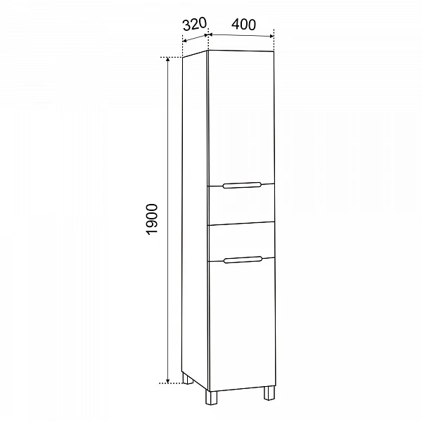 Пенал Emmy Вита 40 (Правый)