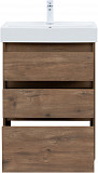 Тумба под раковину Aquanet Nova Lite 60 дуб рустикальный (3 ящика) 00302471