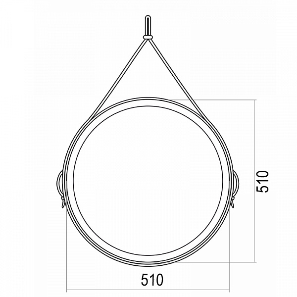 Зеркало AZARIO Капитан D510 бесконтактный сенсор, черная кожа (LED-00002367)