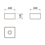 Умывальник Point Аврора 24 PN43101 квадратный, белый