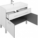 Мебель для ванной Aquanet Верона NEW 100 белый (напольный 1 ящик 2 дверцы) 00230320