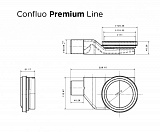 Душевой лоток Pestan Confluo Premium Line 850 White Glass Gold