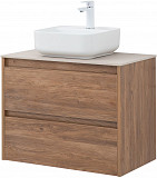 Тумба под раковину Aquanet Nova Lite 75 дуб шоколадный (2 ящика) 00287880